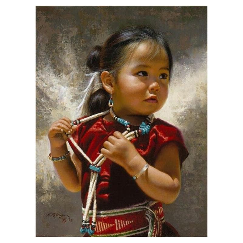 Diamond Embroidery DIY Diamond Painting Cross Stitch Kits Indian girl 20X30CM