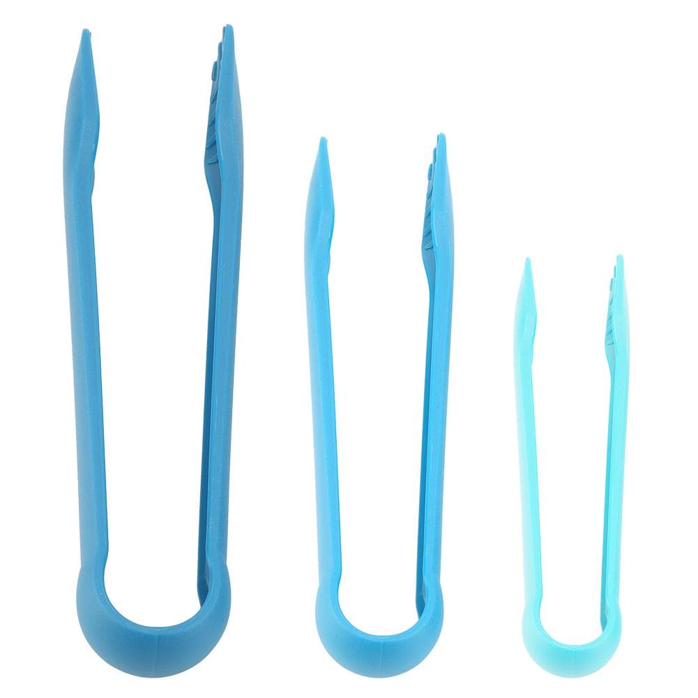 3 PCS Multifunctional Plastic Bread Tongs Food Clamps for Home Bakery (Green) Blue