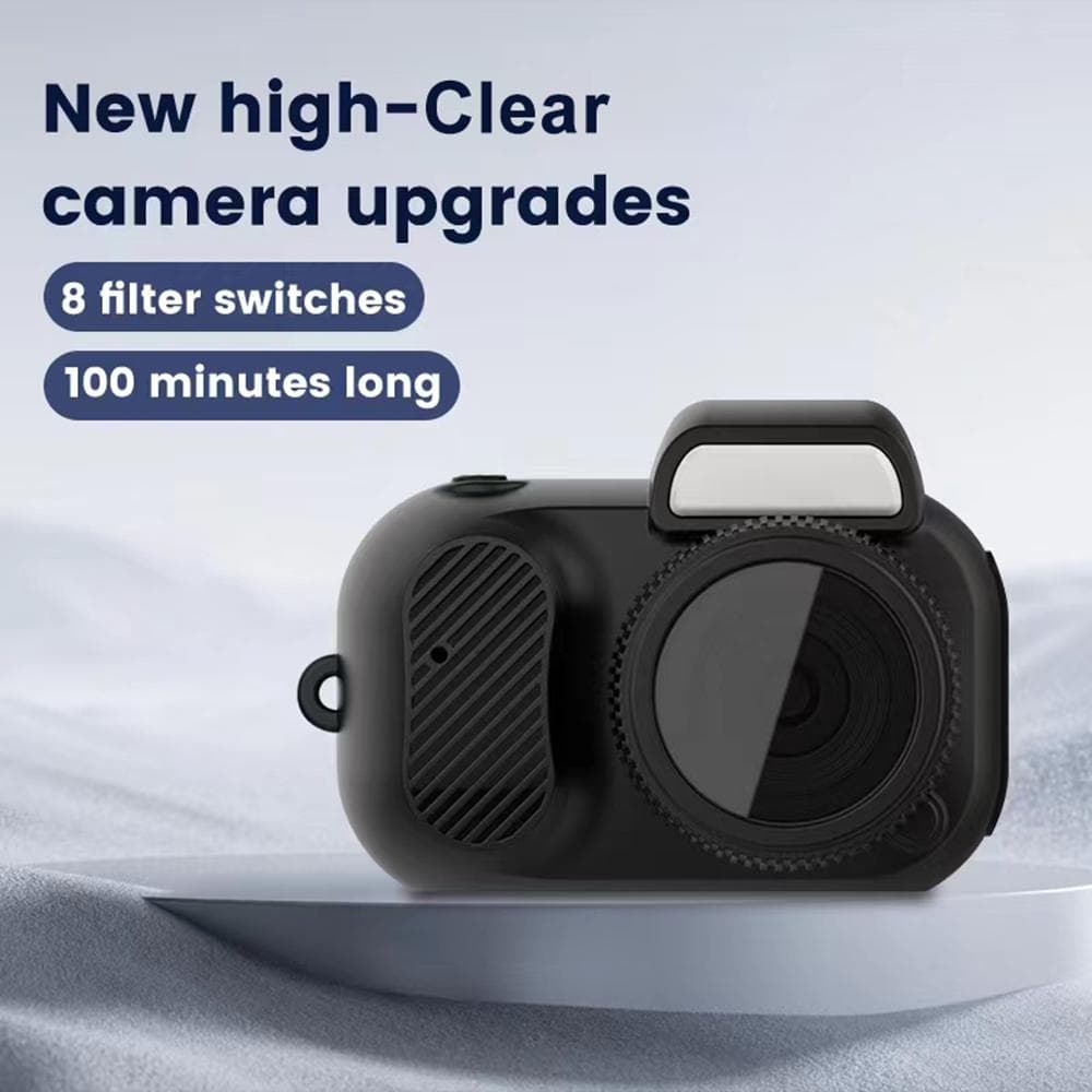 Small Digital Camera 1080P FHD LCD Screen Sports Video Recorder with Lanyard Monoreflexes Shaped 8G black