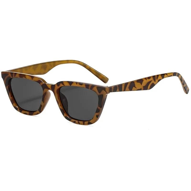 Classic Black Vintage Cat Eye Sunglasses Women Designer Elegant Small Frame UV400 Trend Eyewear As Picture