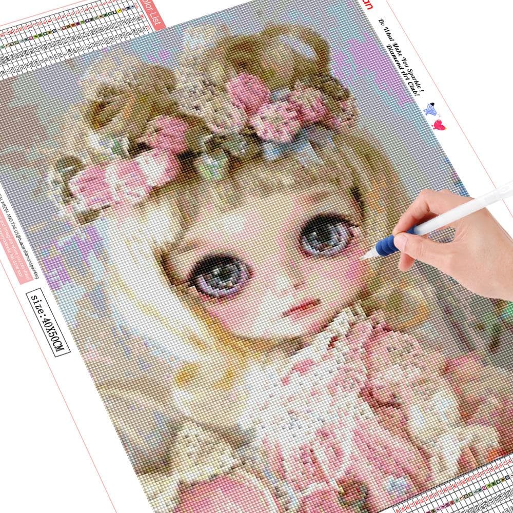 Diamond Mosaic Cross Stitch Doll 5d Diamond Painting Full Round Cartoon Diamond Embroidery 20X30