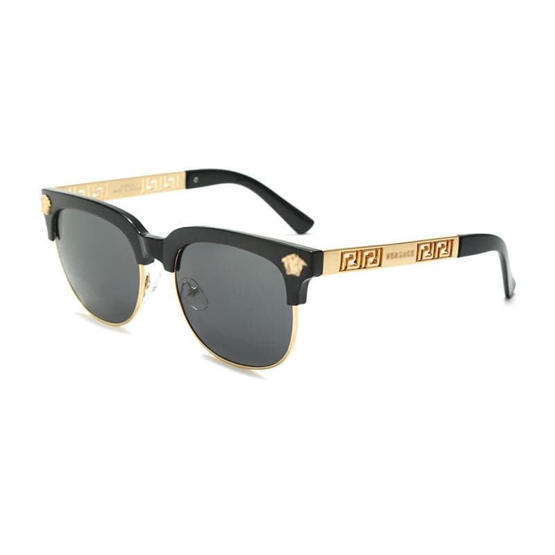 Metal Half Frame Sunglasses Old Man Head 2166 Personalized Sunglasses