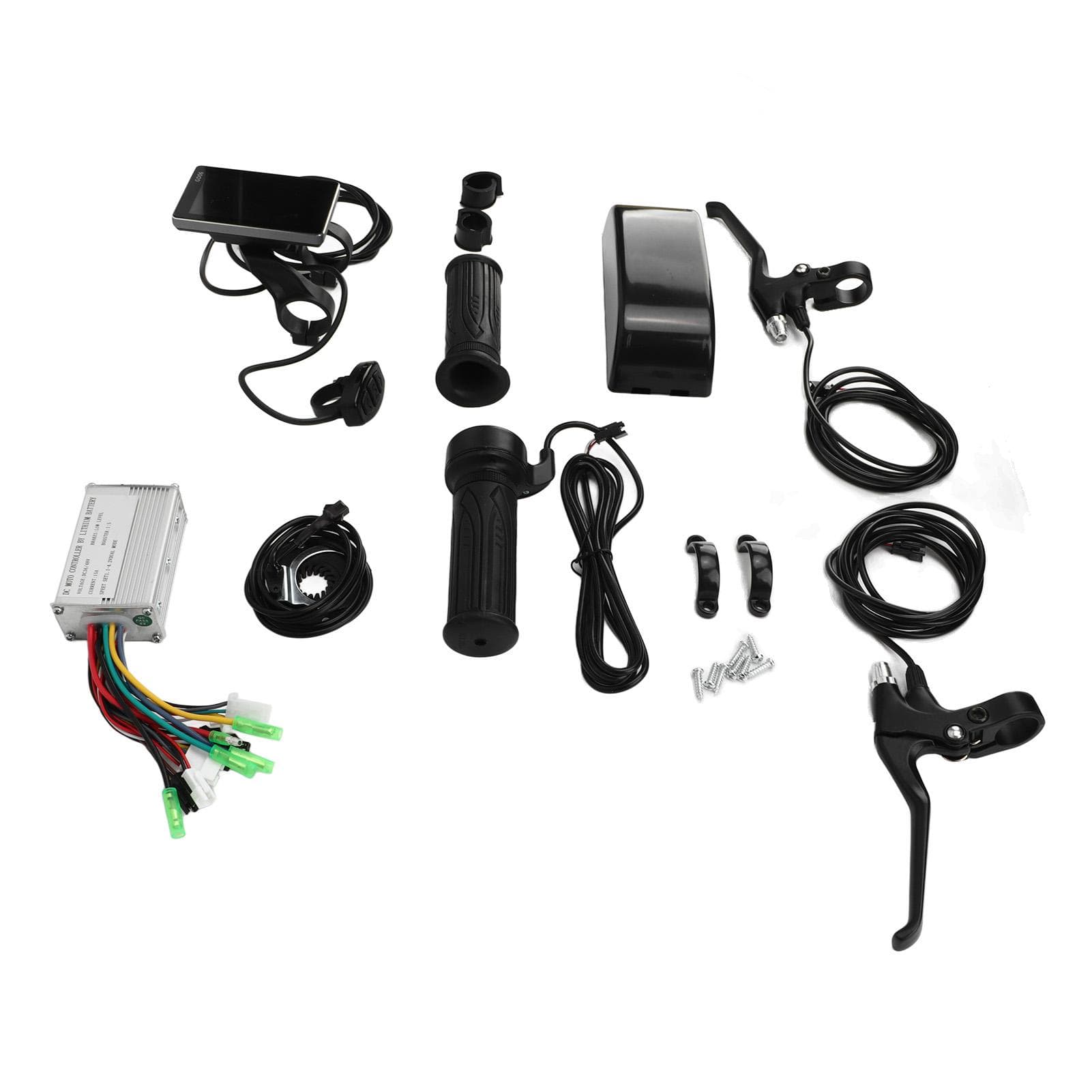 15A DC36V 48V Electric Bike Controller Display Set with Brake Handle Turning Handle PAS Magnetic