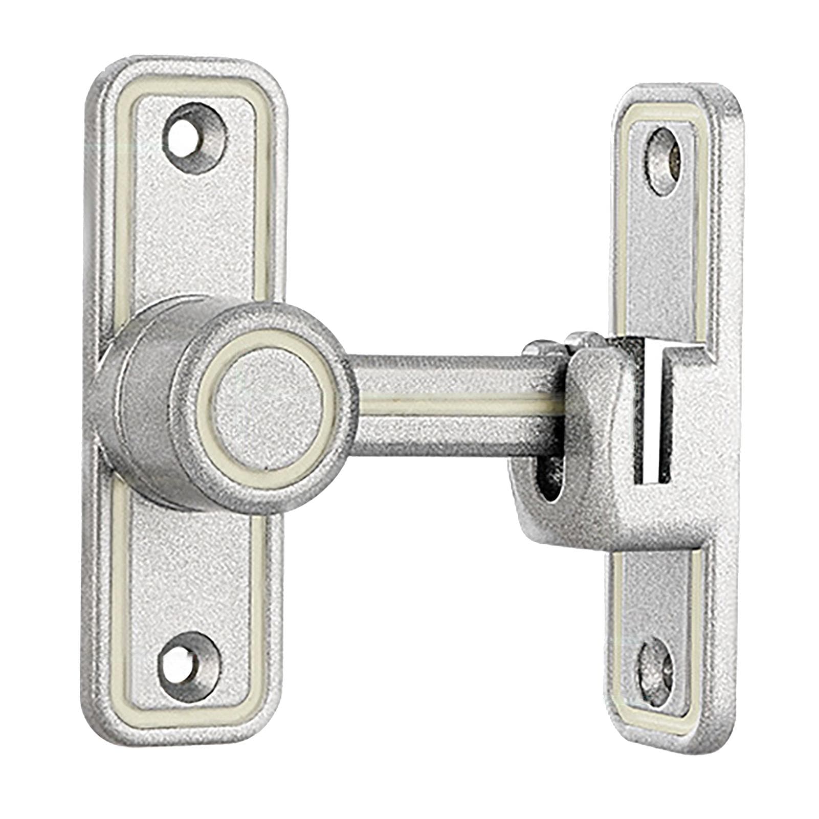 Sliding Door Bolt Luminous Prevent Theft Safe Stainless Steel 90 180 Degree Gate Lock for Barn silver