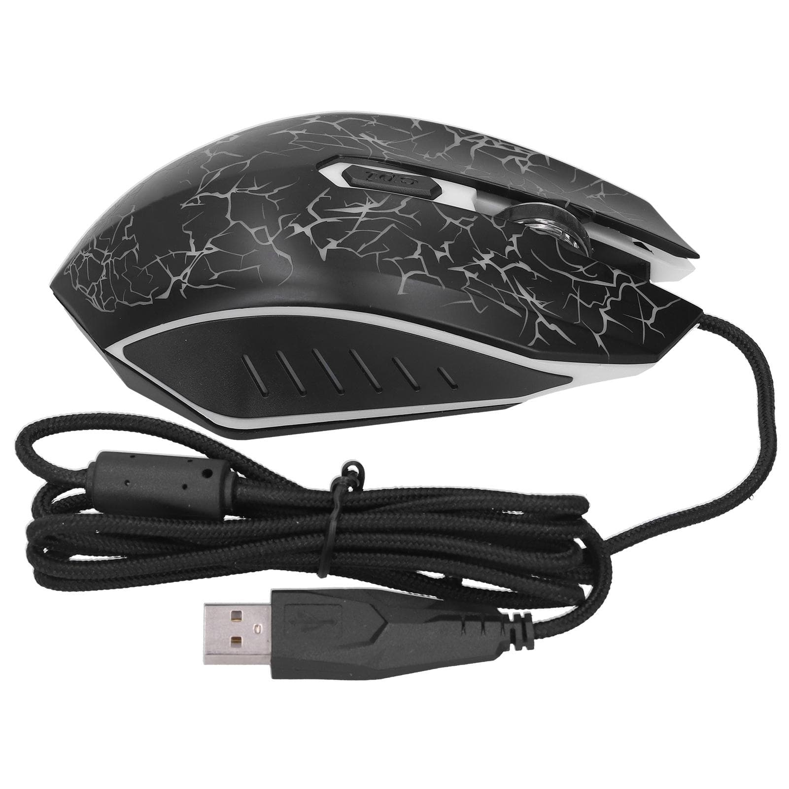 Mouse Wired Colorful Glowing Gaming USB Ultra Accuracy Internet Computer Accessories(Black ) black
