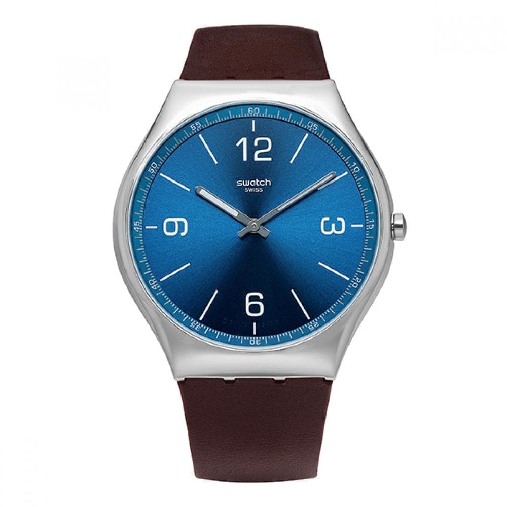 SWatch SS07S101 Skin Irony Skinwind Men S Leather Watch SS07S101