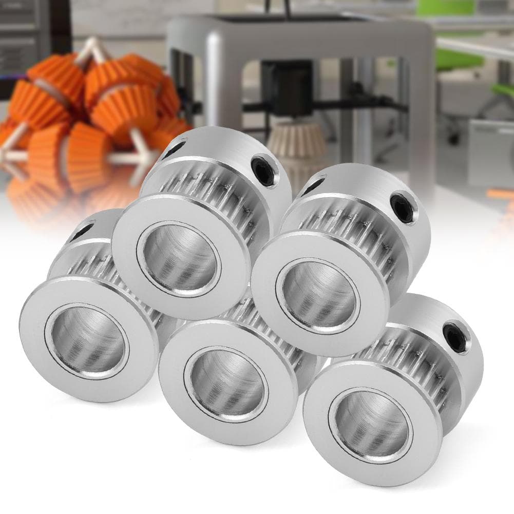 5 Pcs 2GT 20T Aluminum Alloy Gear Synchronous Timing Belt Pulley for 3D Printer 8mm