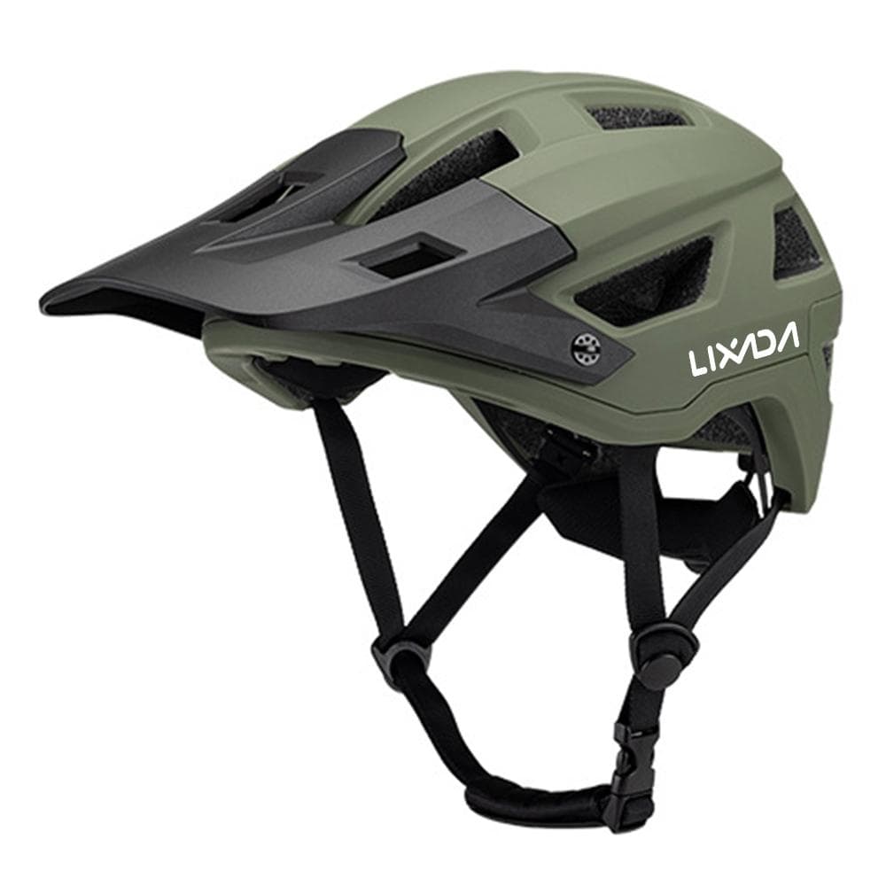 Bike Helmet for Men and Women Mountain Helmet Road Bike Helmet 55-61cm Adjustable Dial Removable army green