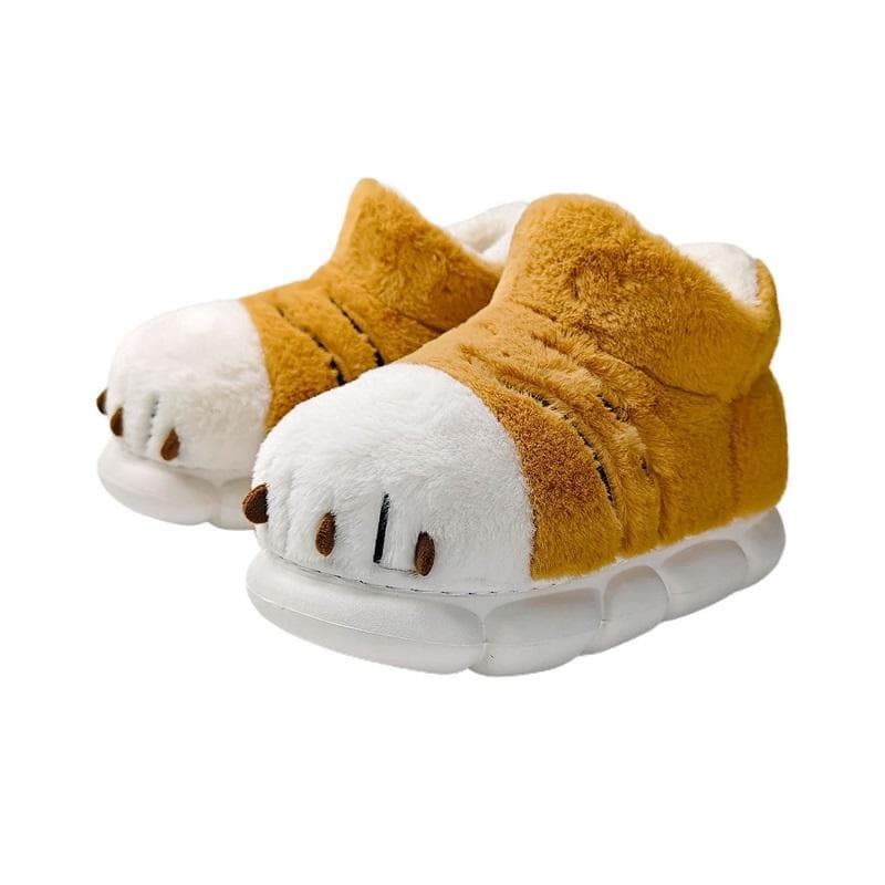 Cuddly sheep slippers man winter cushiony home scuff furry slides shoes mens slippers new fluffy mules cosplay shoes gift unisex 44-45