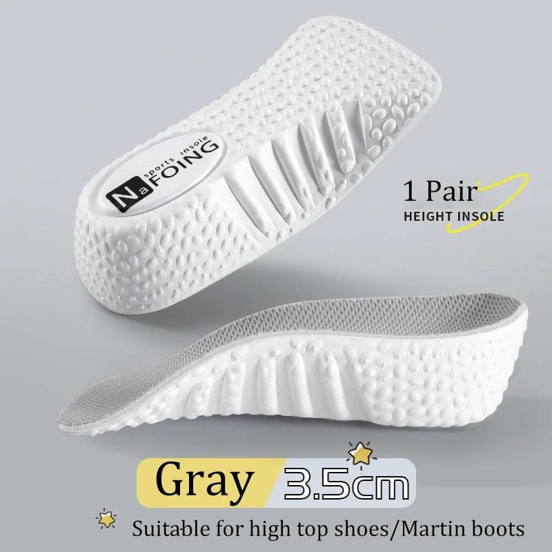 Memory Foam Height Increase Insoles Sneakers Heel Lift Shoe Pads for Men Women Shoes Flat Feet Arch Support Orthopedic Insoles