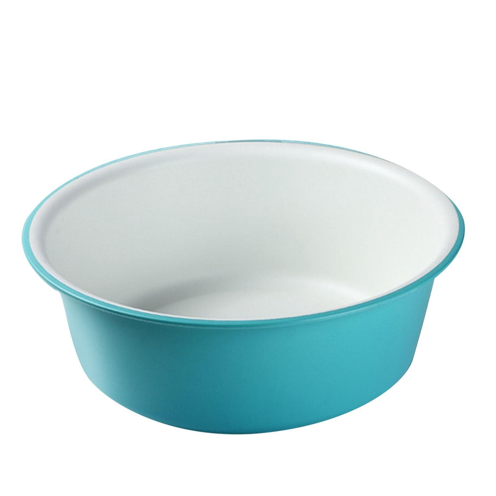 Wash Basin Plastic Thickened Multipurpose Washtub for Face Cleansing Washing Clothes Feet White 33.5x11.5cm