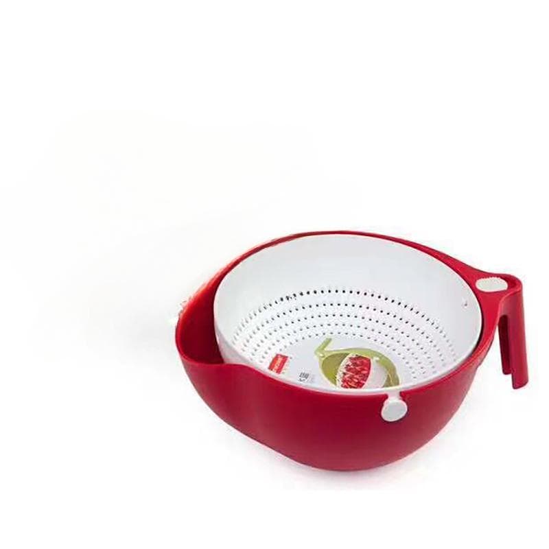 Creative Double-layer Washing Colander Baskets Kitchen Tools Drain Basket Bowl Washing Vegetables Fruit Strainer Tray Basket
