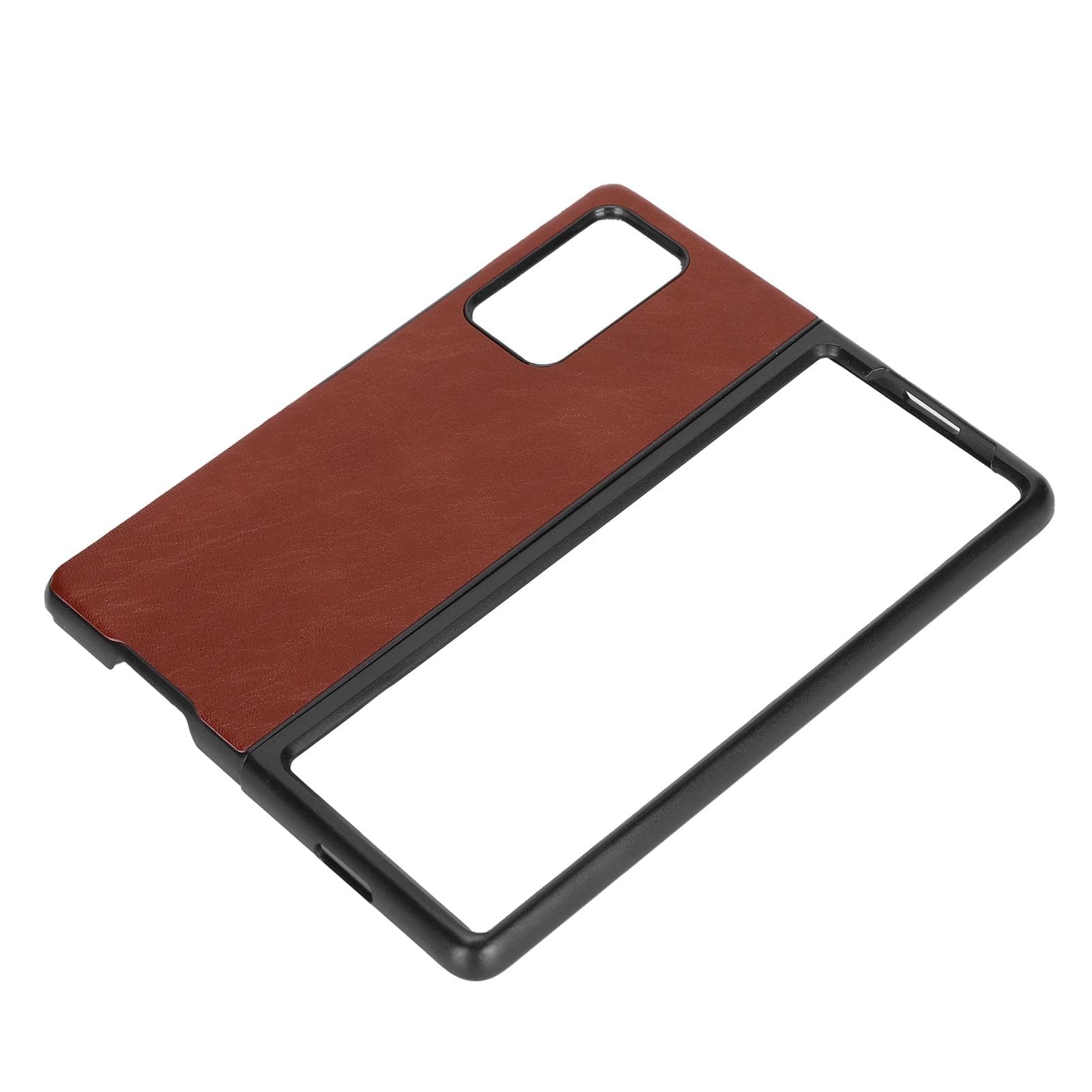 Leather Case Cover for Samsung Galaxy Z Fold 2 Shockproof Phone Protective Cover ShellBrown brown