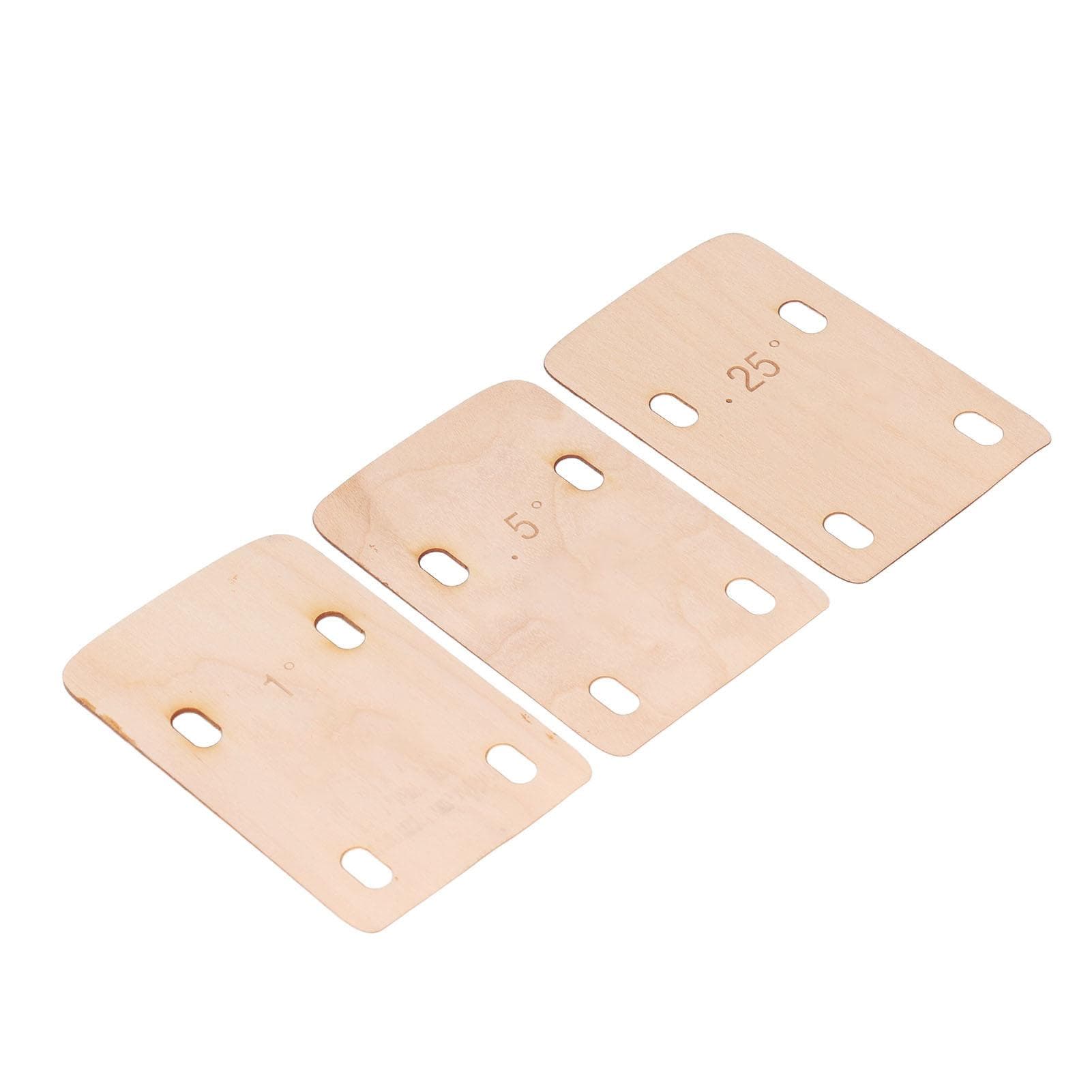 3Pcs Guitar Neck Shim Maple Wood 0.25 0.5 1 Degree Electric Acoustic Guitar Neck Plate Tool