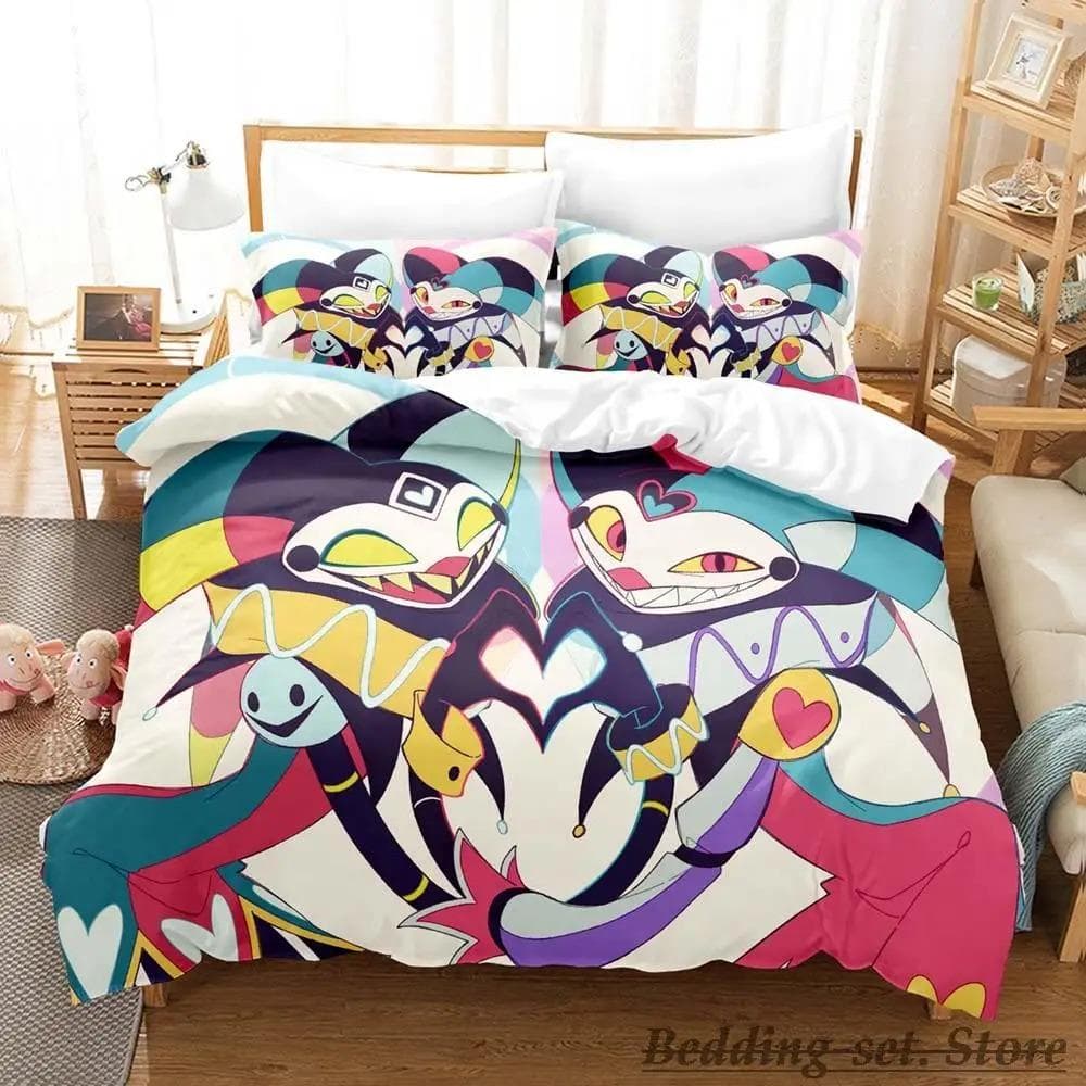 Fizzarolli Boss Bedding Set Single Twin Full Queen King Size Bed Set Adult Kid Bedroom Duvetcover Sets Anime Game Bed AU Single 140x210cm