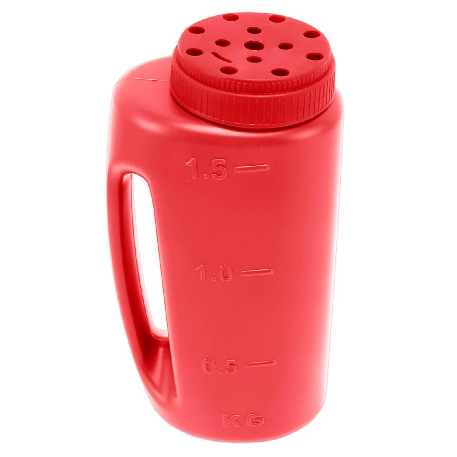 Handheld Fertilizer Spreader Hand Held Grass Seed Spreader Crop Spreading Salt Sowing Pot Red red