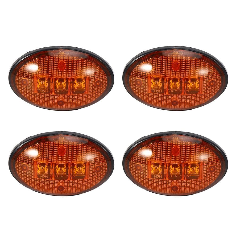 2.3in 12V DC Fender Side Marker Lights Waterproof Fit for Ford F Series 1999‑2010(4pcs Amber