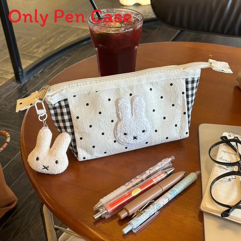 Miffy Bunny Pencil Case With Large Capacity For Girls School Supplies And Makeup Storage