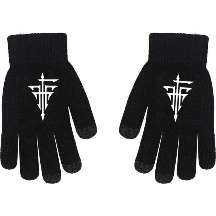 One Piece Luffy Chopper Zoro Nami Anime Online Game Peripheral Gloves Full-finger Black Non-slip Thickening To Keep Warm Average Size