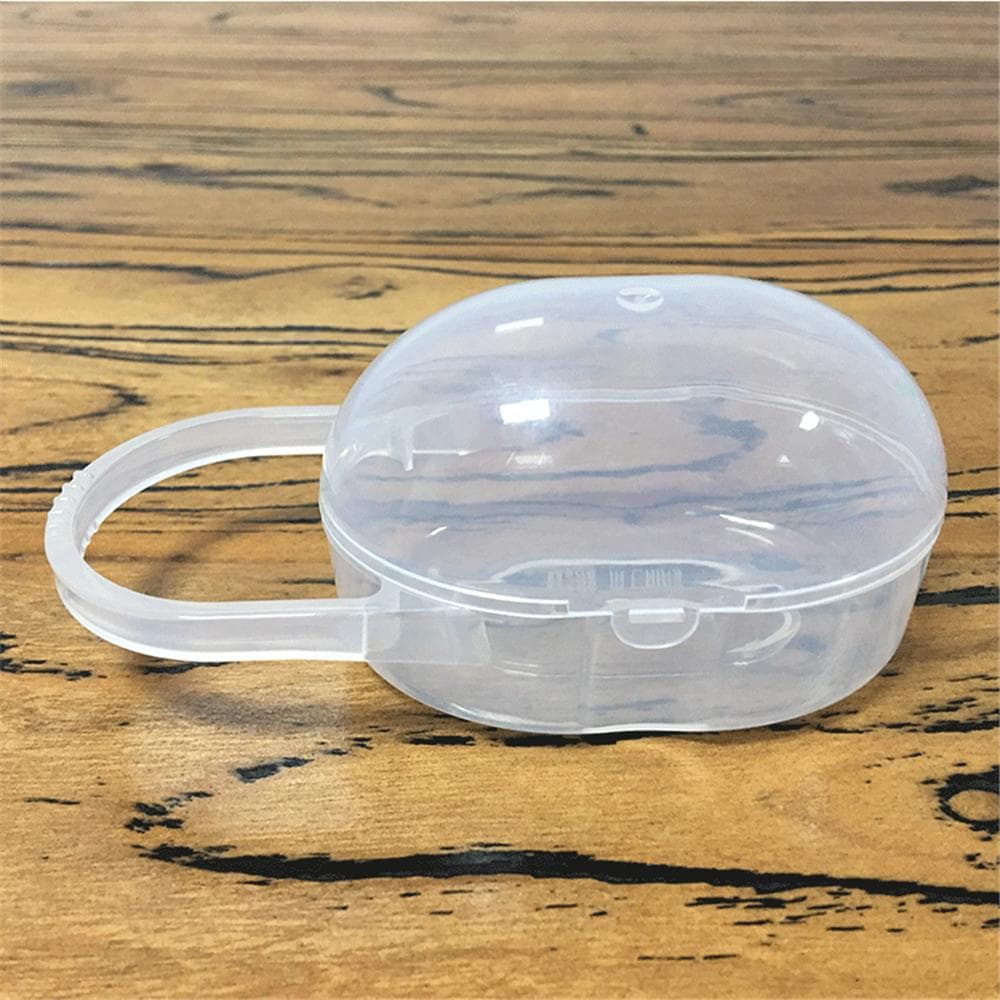 Size S Baby Solid Pacifier Box Soother Container Holder Pacifier Box Travel Storage Case Safe Holder Pacifier PP Plastic Box white