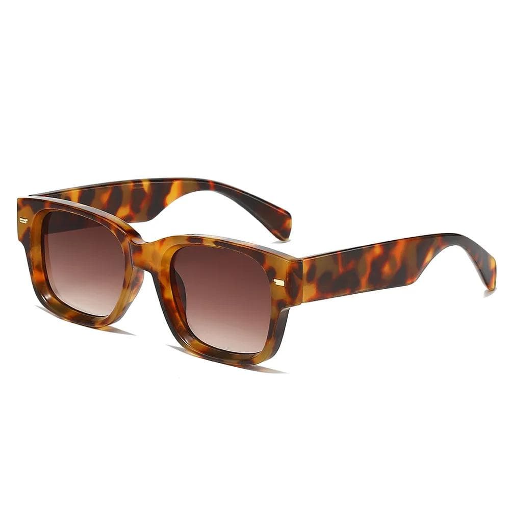 Luxury Designer Square Sunglasses Women Men Vintage Punk Sun Glasses Classic Rivet Jelly UV400 Protection As the photo