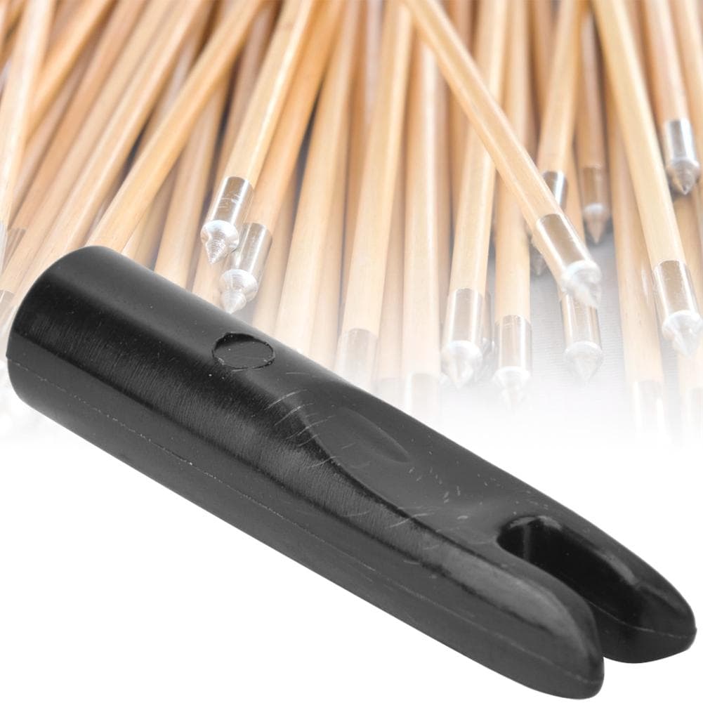 50 pcs 6mm Black Plastic Replacement Arrow Nock for Outdoor Hunting Archery Accessories