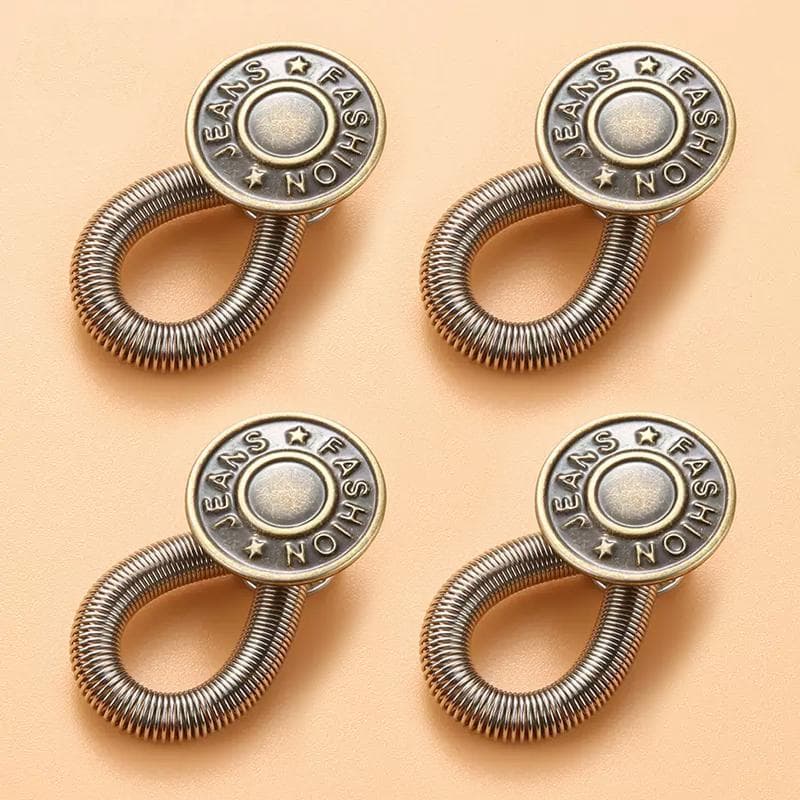 New10/5/4/2PC Metal Button Extender For Pants Jeans Free Sewing Adjustable Retractable Waist Extenders Button Waistband Expander random