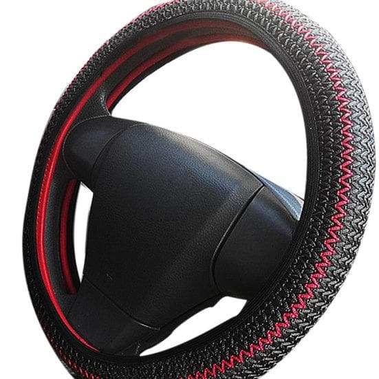 Summer Ice Silk Steering Wheel Cover red/black