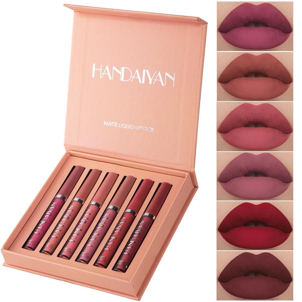 HANDAIYAN Waterproof Non -dipped Cup Lipstick Matte 6 -branch Lip Gloss A