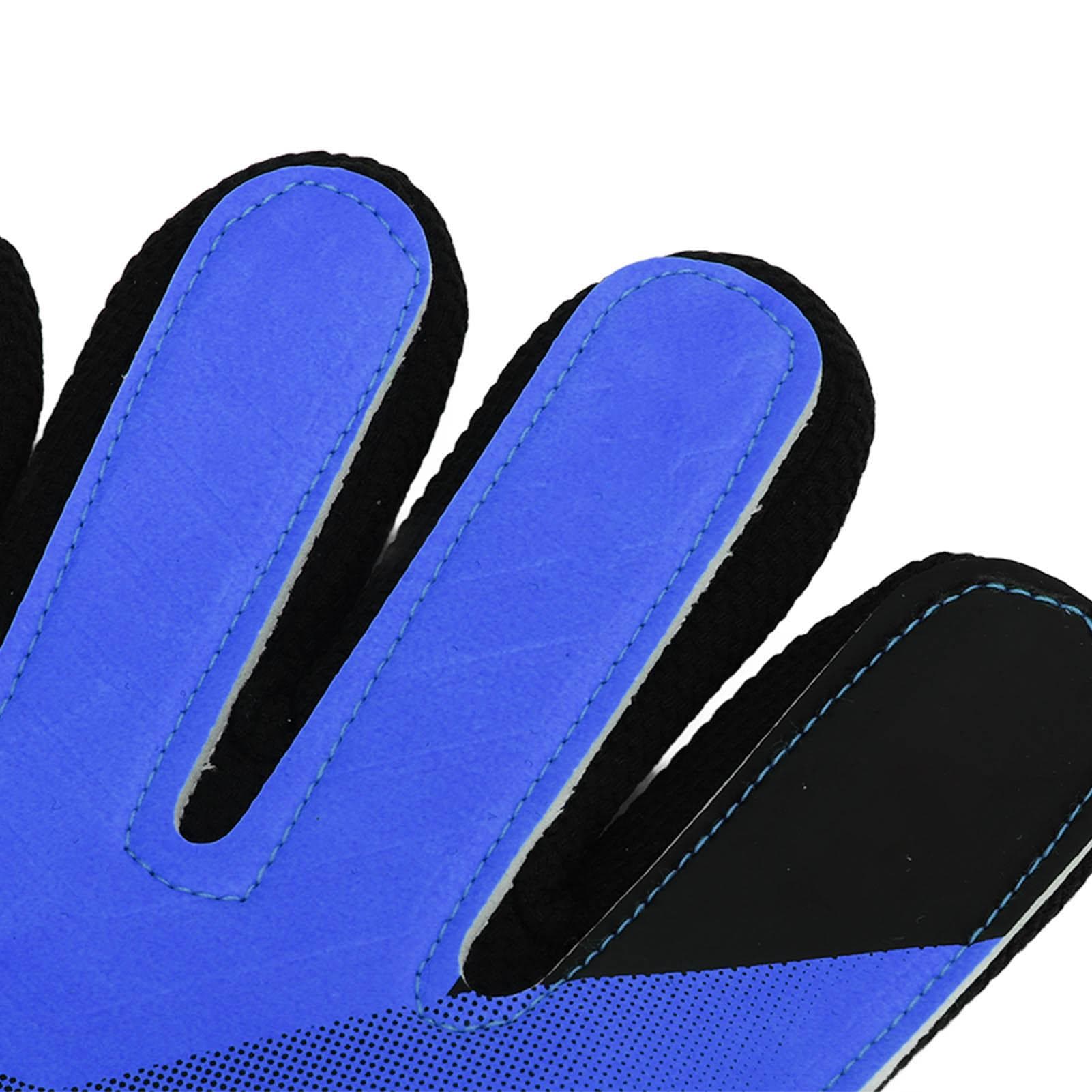 1 Pair Kids Goalkeeper Gloves Children Football Goal Keeper Gloves Anti Slip Exercise Gloves Blue Type 5(8.3 X 8.3 X 3.5in)