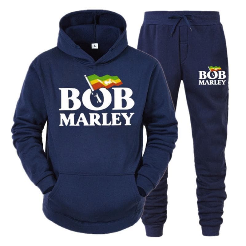 Bob Marley Printed Fashion Men Women Tracksuit Casual Hoodie And Pants 2pcs Sets Oversized Pullover Trend Sweatsuit Men Clothing L