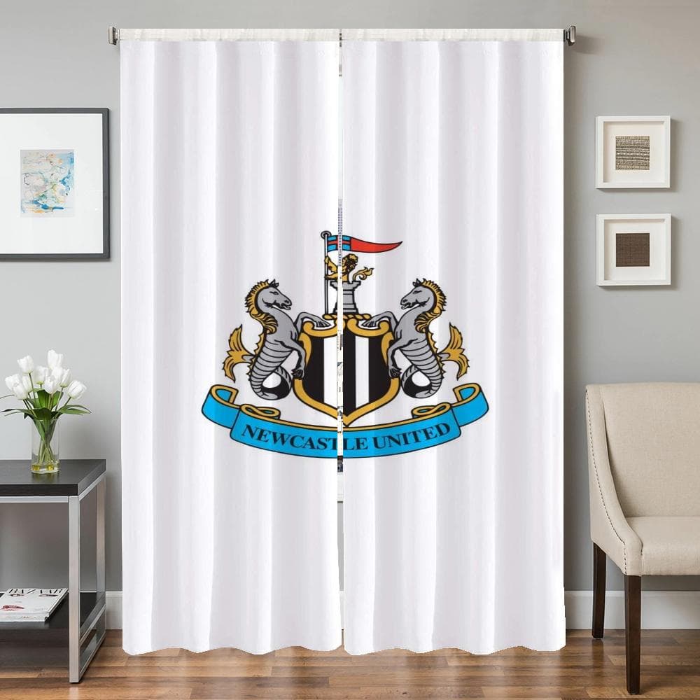 Kitchen Curtains for Living Room 2 Pieces Blackout Curtains Door Curtain N-newcastle United Fc Bedroom Decoration Partition Home W74xH114cmx2pcs-CL