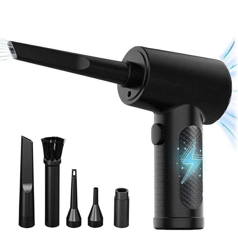 Dust Blower for PC Electric Duster Camera Dust Blower Portable Powerful Rechargeable Dust Blower black