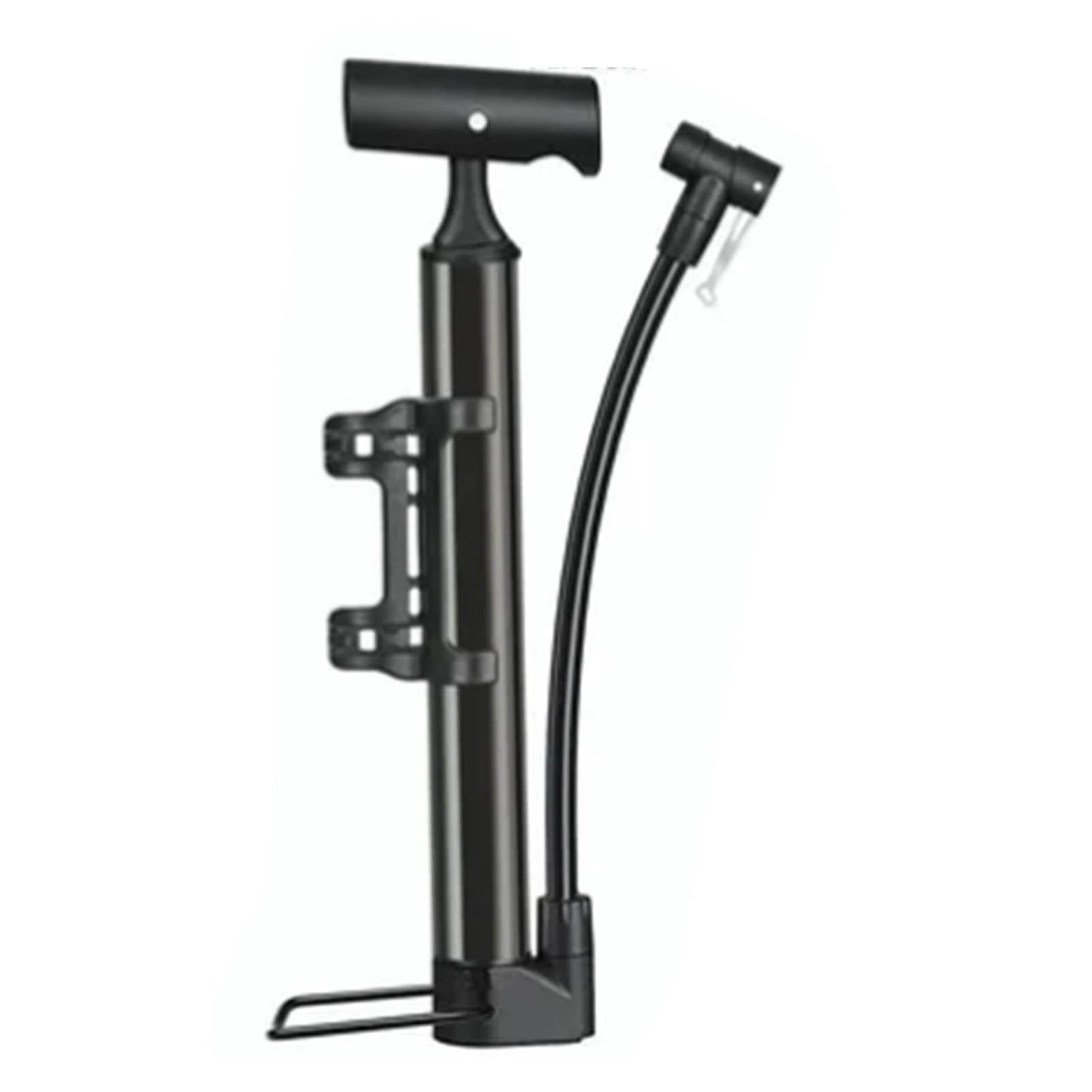 Bike Pump Aluminum Alloy High Hardness Portable Mini Black Bike Floor Pump for Mountain Bikes