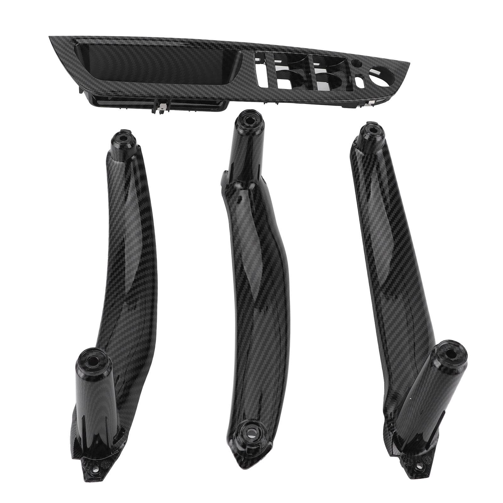 Carbon Fiber Style Interior Door Handle Trim Decorative Cover Fit for X5 X6 E70 E71 2007?2013