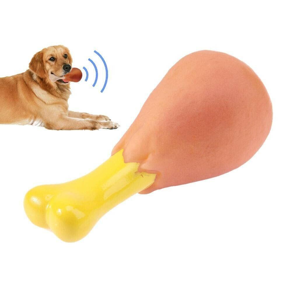 Rubber Imitation Chicken Leg Dog Chewing Toy Puppy Sound Squeaker Pet Toy Pet Supplies