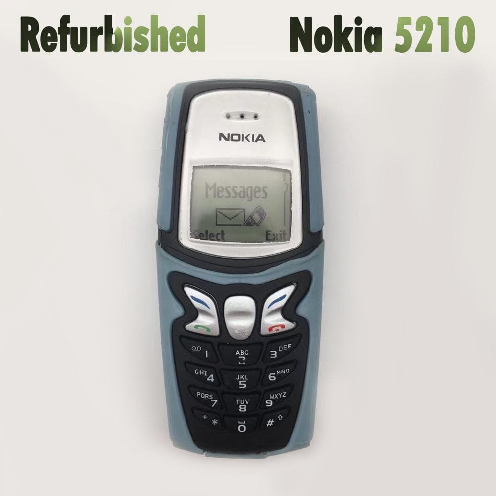 Refurbished Nokia Unlocked Original Nokia 5210 Feature phone Mobile Phone With 1 SIM 1 Battery 1 Charger black