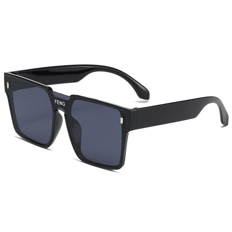 Vintage Square Sunglasses for Women Big Frame Mirror Lens Solid Color UV400 Protection Summer Travel Shades Fashion Oculos De Sol