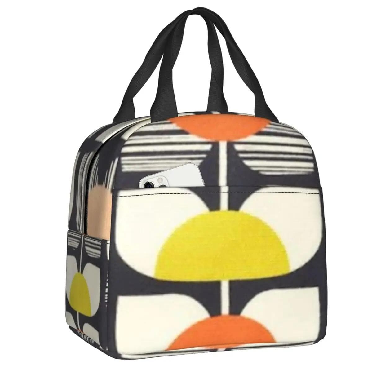 Orla Kiely Bubble Flowers Insulated Lunch Bag for Women Leakproof Scandinavian Thermal Cooler Lunch Tote Beach Camping Travel 22x20x13CM