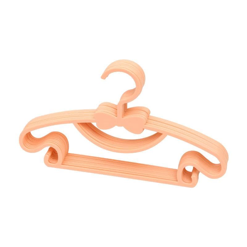 10PCS Kids Storage Hangers Plastic Thicken Bow Knot Coat Drying Hanger for Toddler Baby Blue orange