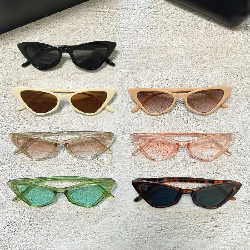 7pcs Fashion Cat Eye Sunglasses Hiphop Aesthetic Shades for Women PC Eyewear Clout Glasses Wiper