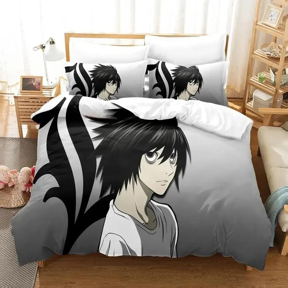 New Death Note Bedding Set Single Twin Full Queen King Size Bed Set Adult Kid Bedroom Duvet cover Sets 3D Anime Bed Sheet Set 70x133cm 2pcs