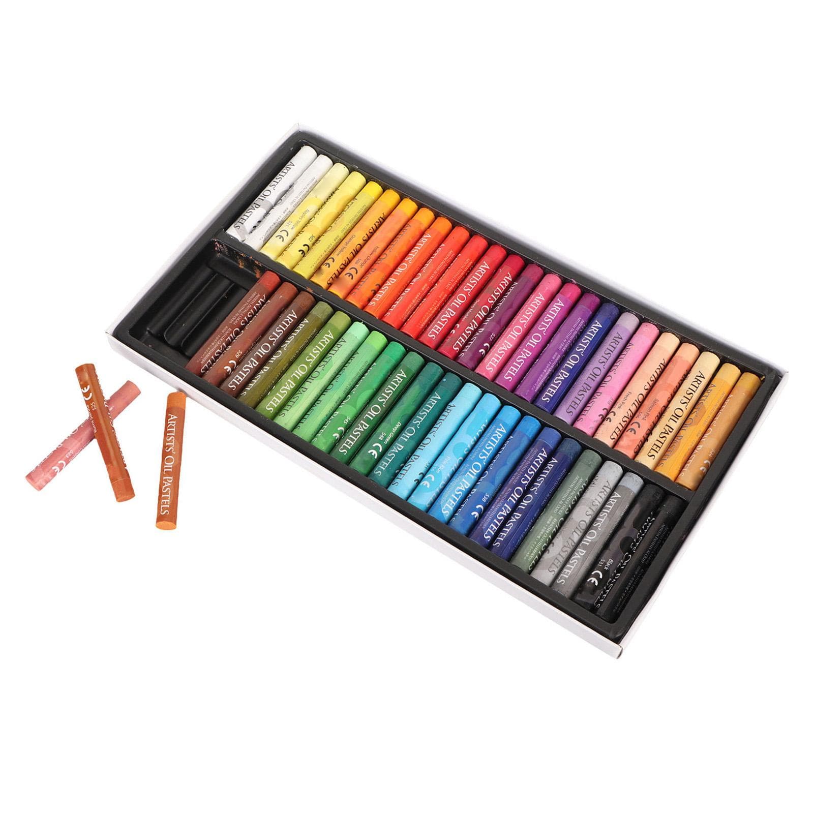48 Colors Oil Pastel Set Soft Safe Coverable Easy Coloring Drawing Pastels for Professionals