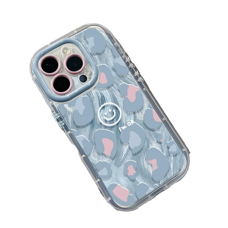 Pink Love Leopard Print Suitable for IPhone 16pro Mobile Phone Case Apple 15pro Cream Feather Yarn 15 Ultra-thin Xs/x OPPO A93s