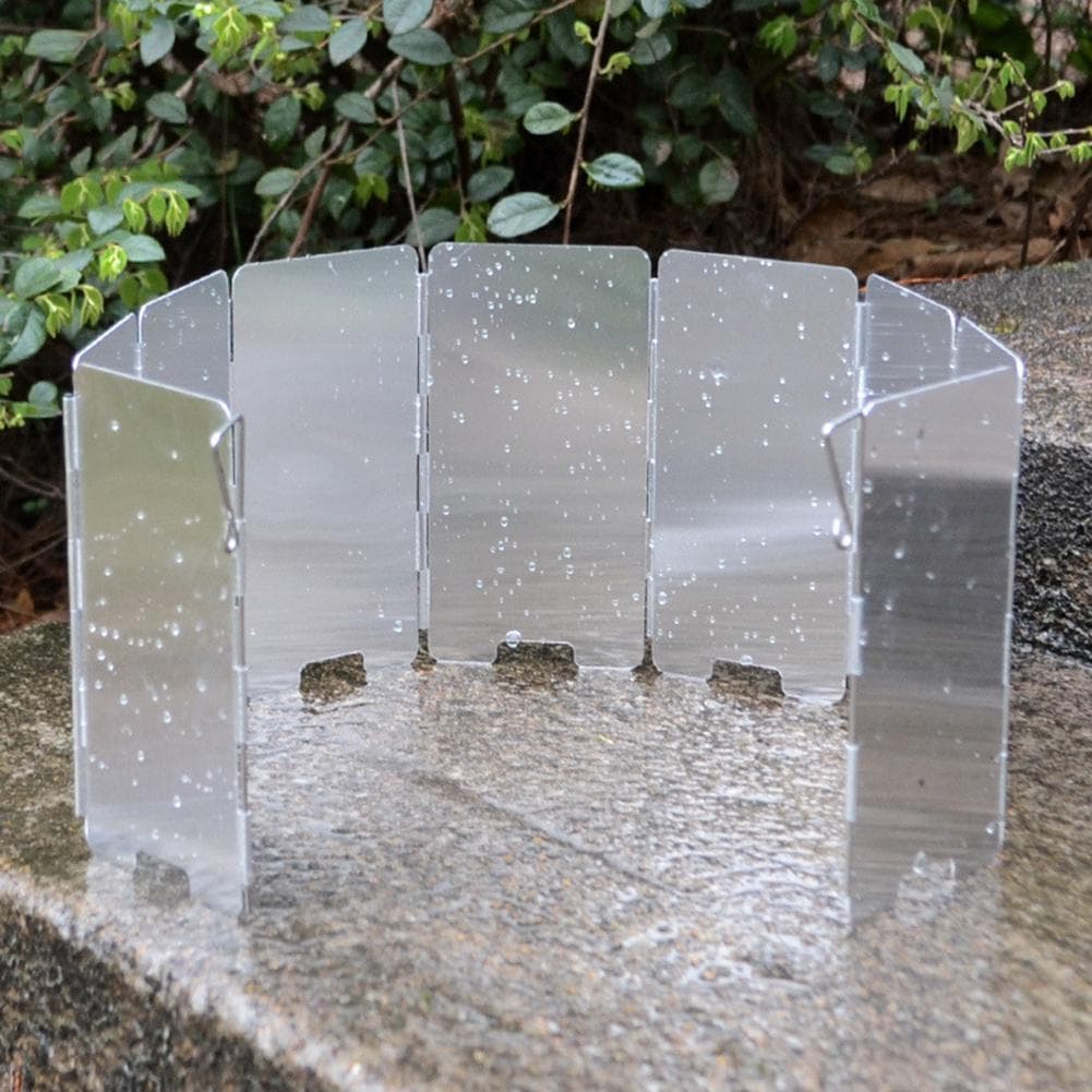 Outdoor Picnic Windshield Mini 9 Piece Stove Head Windshield Camping Windshield