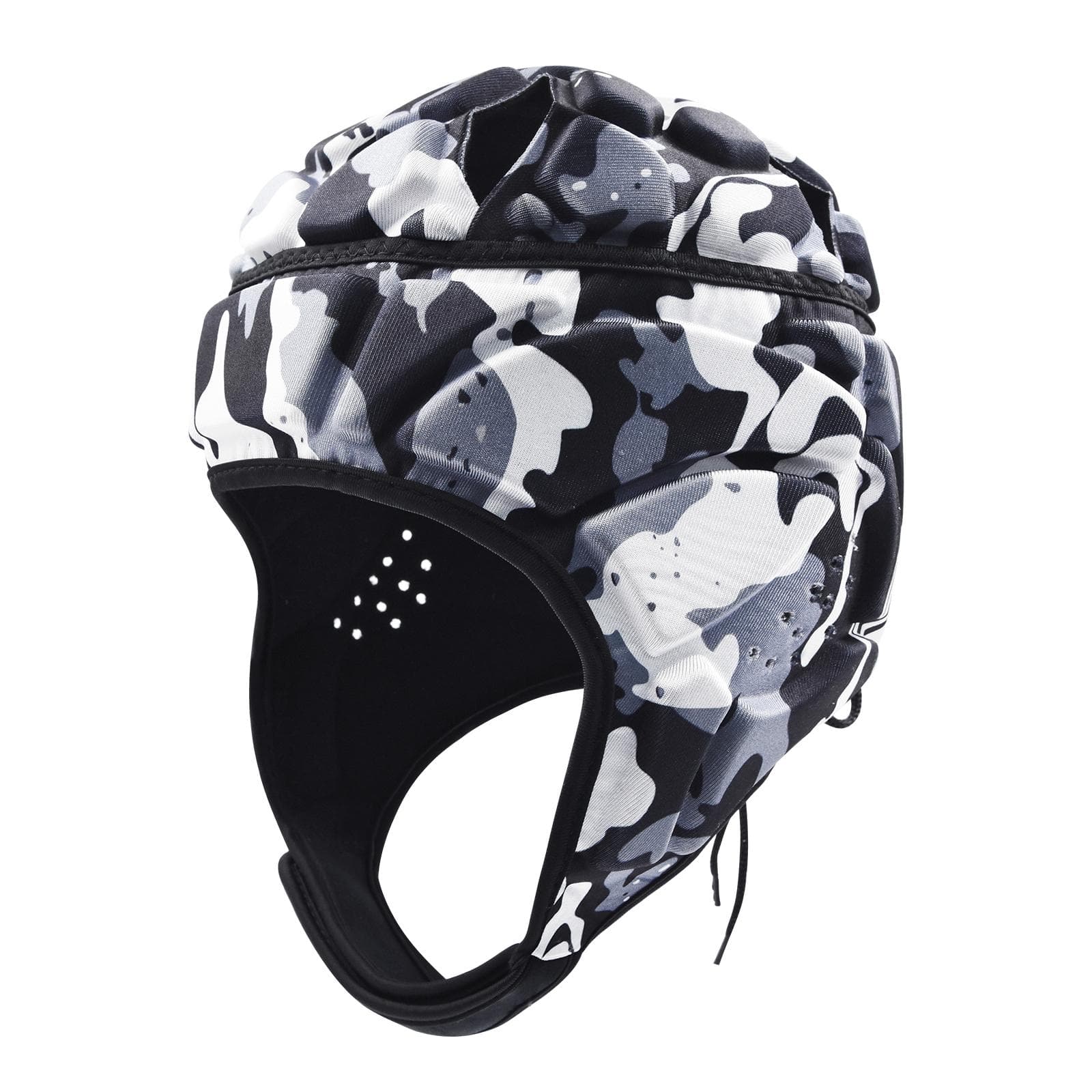 Adjustable Goalkeeper Helmet Sports Football Soccer Rugby Goalie Helmet Head Guard black