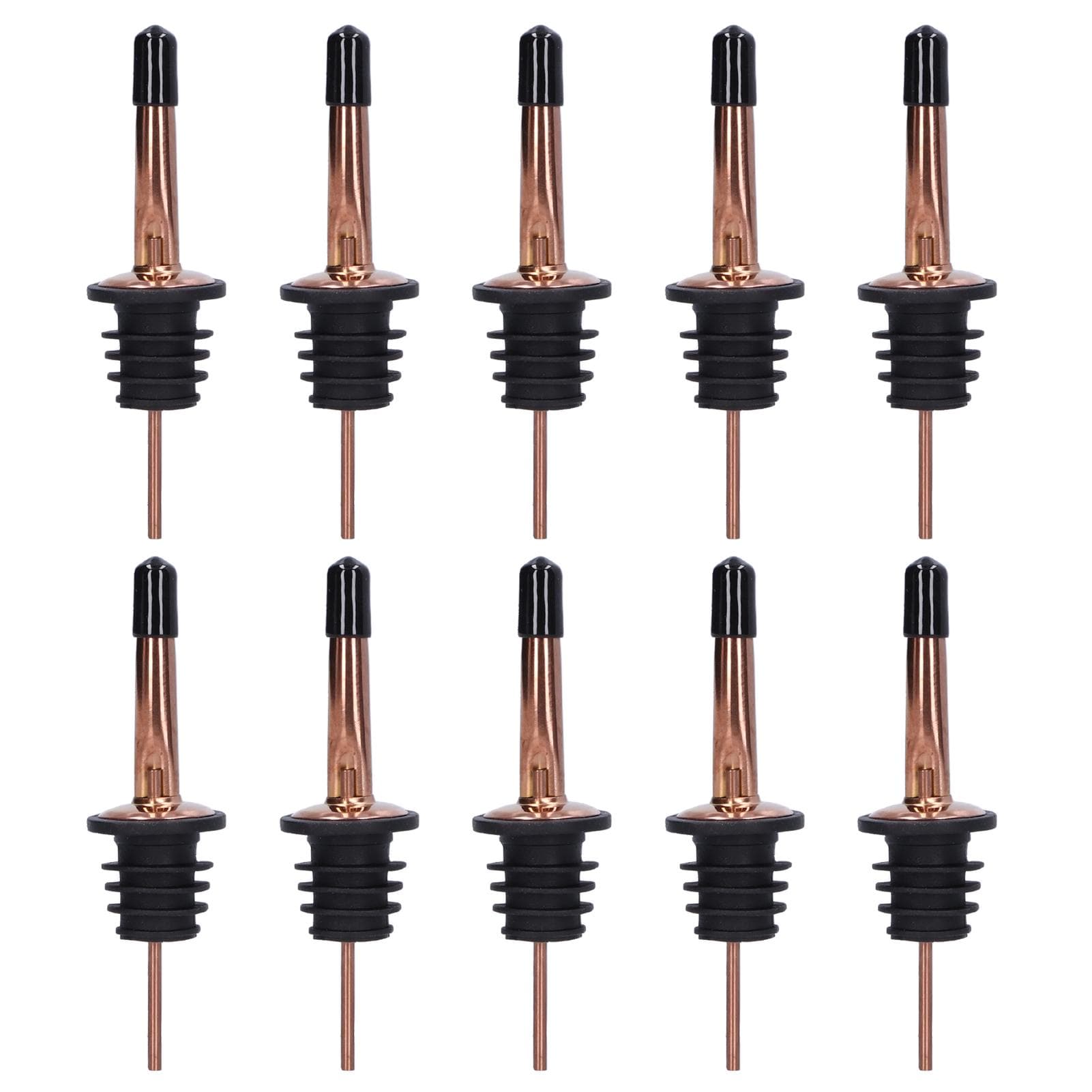 10Pcs Liquor Pourer Stainless Steel Wine Pourer Stopper Bar Tool for Bar Home Restaurants(Rose Gold