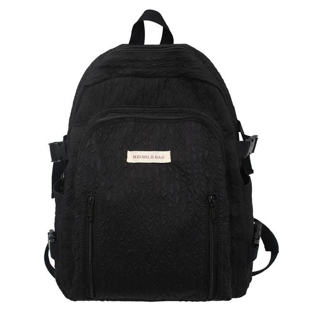 Lady Leisure Pink Women Kawaii New Nylon Laptop Book Bag Trendy Girl Travel School Bag Fashion Cute Female College Backpack Cool No rabbit doll black