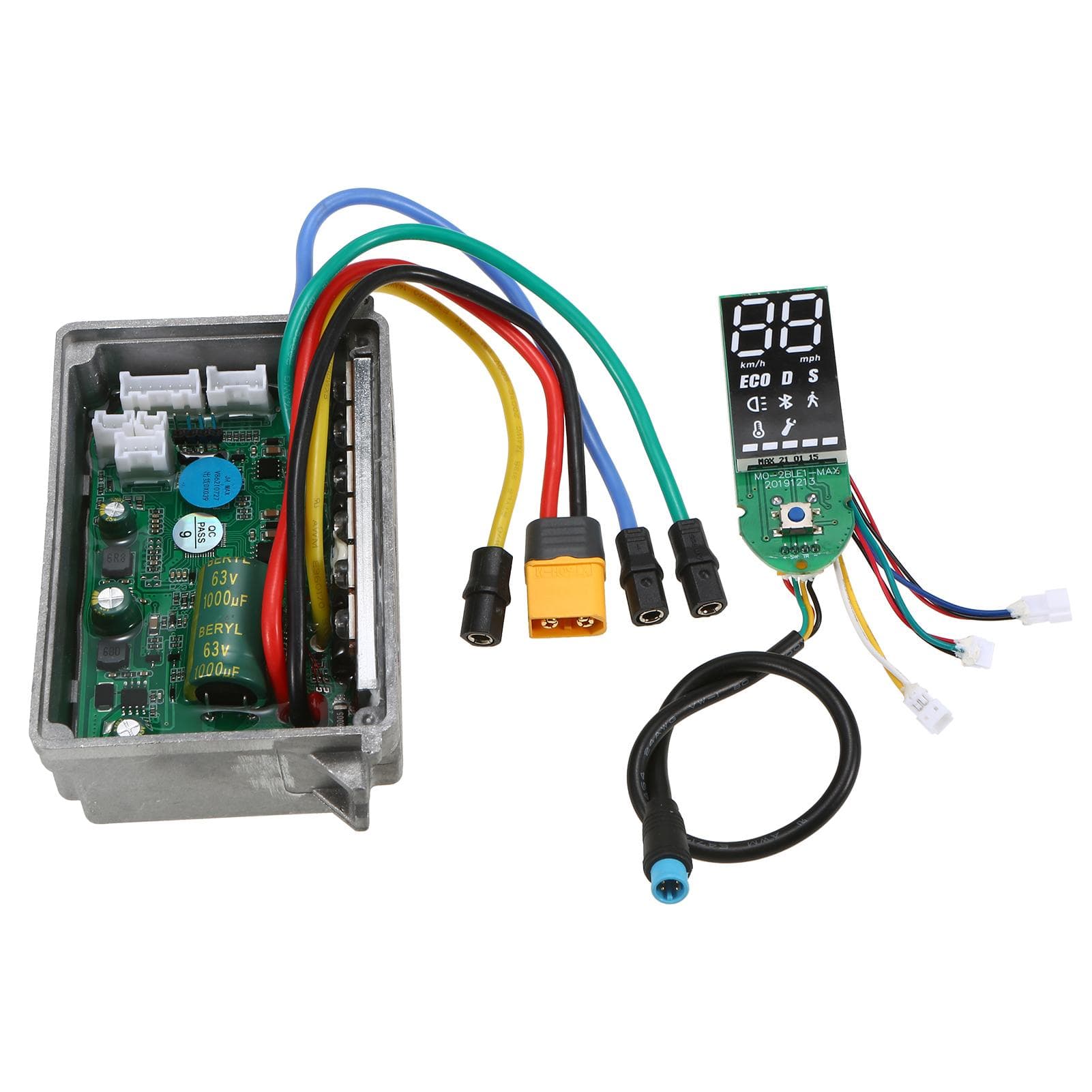 Electric Scooter Motherboard Controller Main Board Controller Switchboard + Instrument Board silver