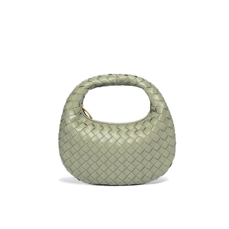 Fashionable Solid-color Hand-held Women's Bag, Simple and Trendy Hand-woven Bag, Single-shoulder Crossbody Bag